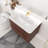 Dorette 29.92 " W Wall Mounted Wall Mounted Single Double Single Vanity Bathroom Vanity With Ceramic Top
