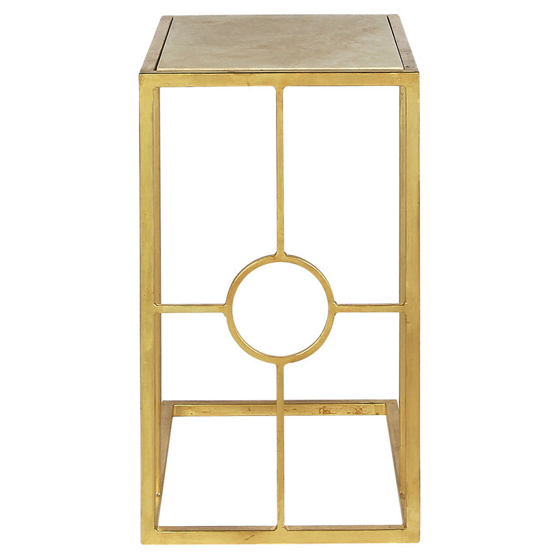 Hampton Martini C End Table, Lite Travertine