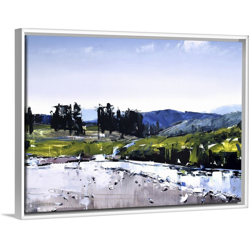 " Montana " by David Shingler, White Framed, 20" H x 26" W x 1.75" D