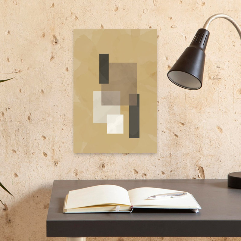 Geometry Art Earth Colors No 1 by Sannel Larson - Wrapped Canvas Print, 45.72 cm H x 30.48 cm W