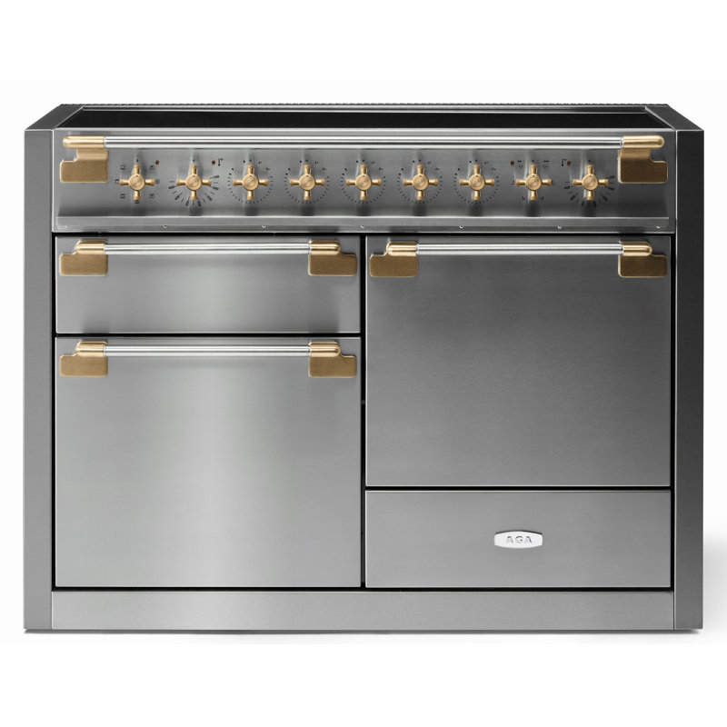 Elise 48" Range, Stainless Steel;Antique Brass, Induction