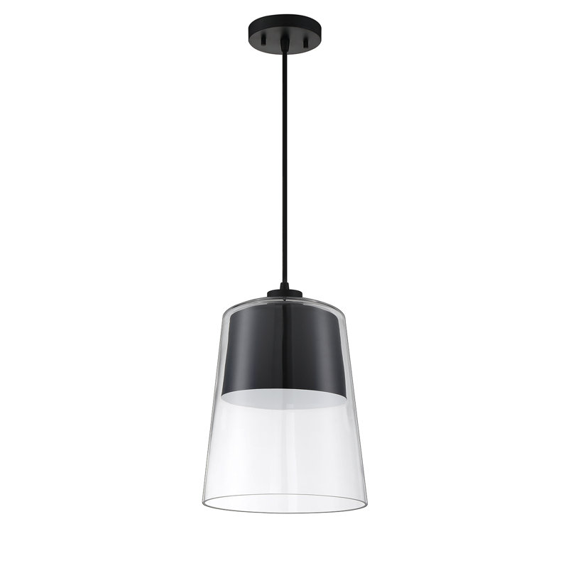 Luminaire suspendu noir 1 lumière Haverville, Noir, Noir