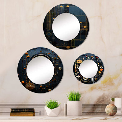 Ellarae Metal Round Mirror
