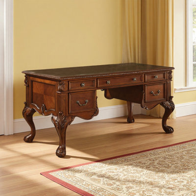 Bureau de rangement européen en bois d'hévéa