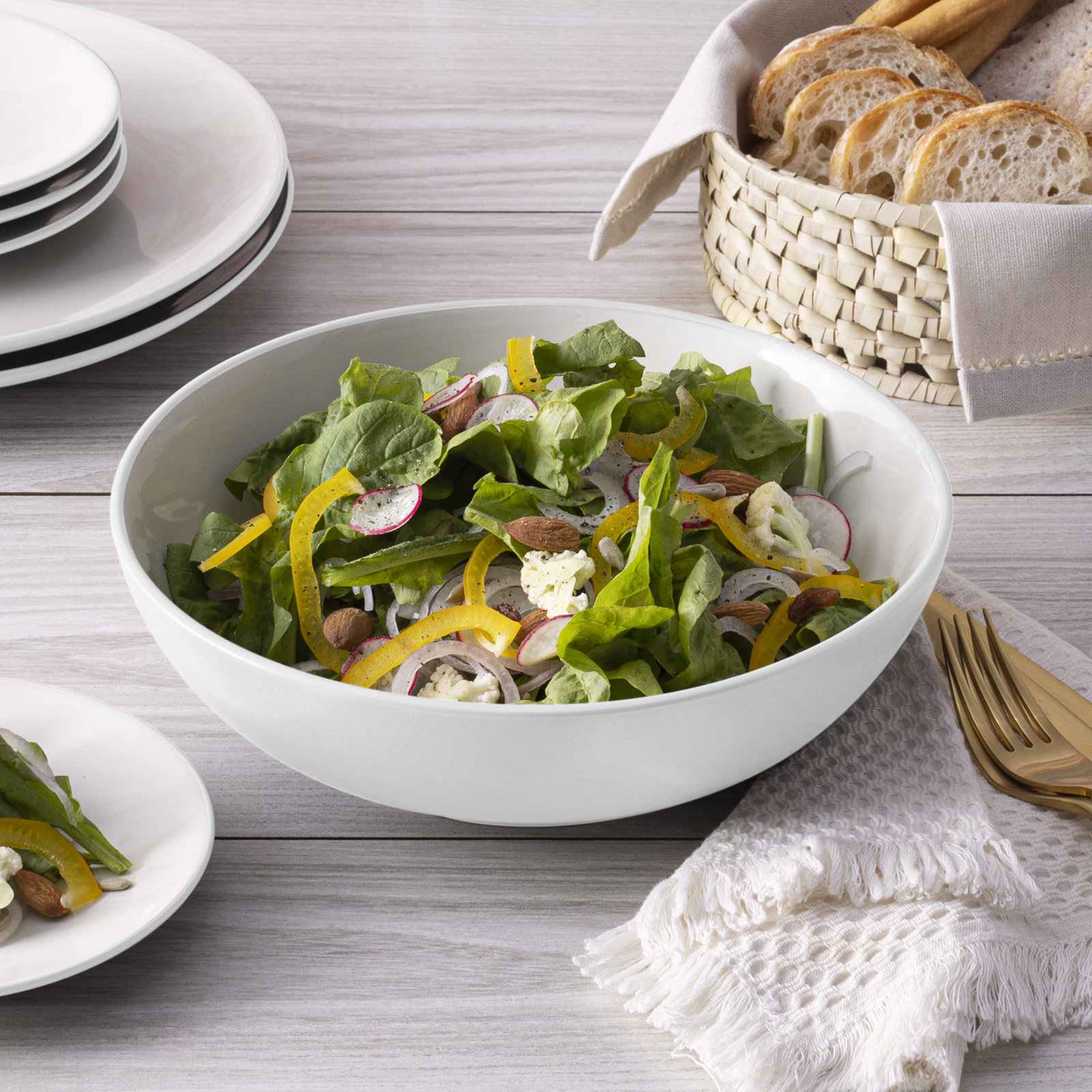 Colorwave Vegetable Bowl, White