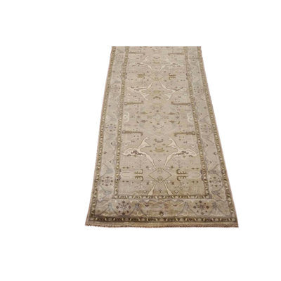 Tapis de couloir 6x18 brun clair Oushak