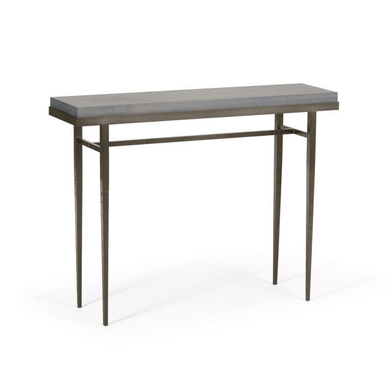 Wick Console Table, Oil Rubbed Bronze, 32" H x 42" W x 11.5" D, Gray
