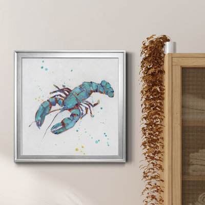 " Bubbly Blue Lobster " Painting Print