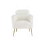 Accent Chair, White Faux Sherpa