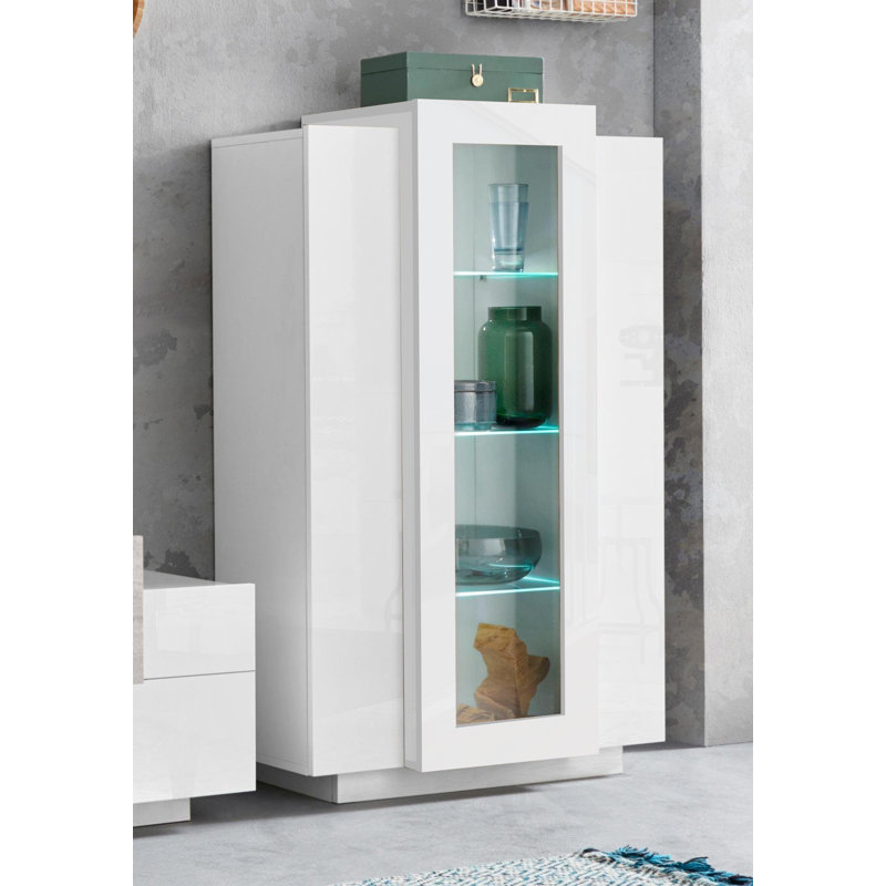 Aviyanah Sideboard, Matte White/Glossy White