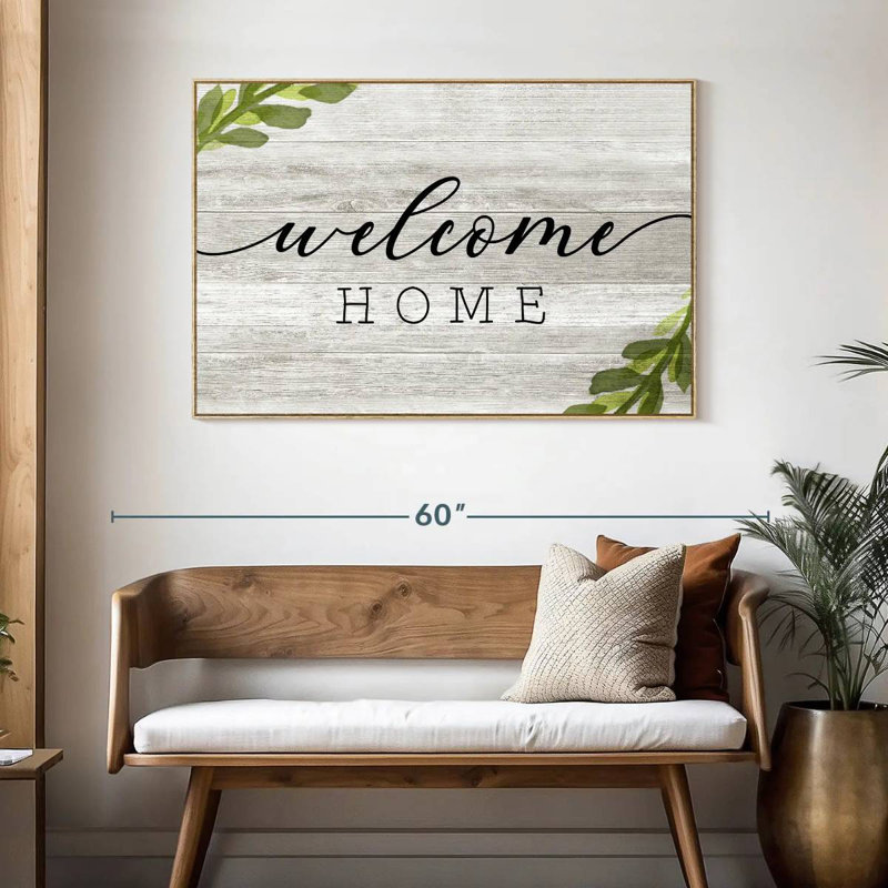 Plaque murale rustique, Cadre flottant en bois naturel, 46 po x 31 po
