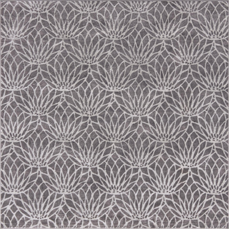 Glitzy Geometric Indoor Rug, Square 7'10"