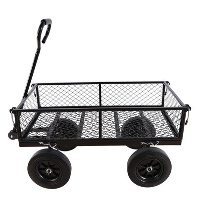Mesh Metal Wagon Cart with Removable Sides