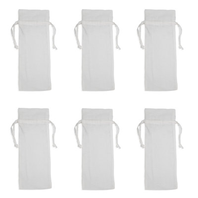 Stonewashed Linen Bottle Bag (Set of 6)