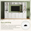 Meuble télé élégant avec pont réglable pour téléviseur de 75 po, espace de rangement blanc et copieux-131498373