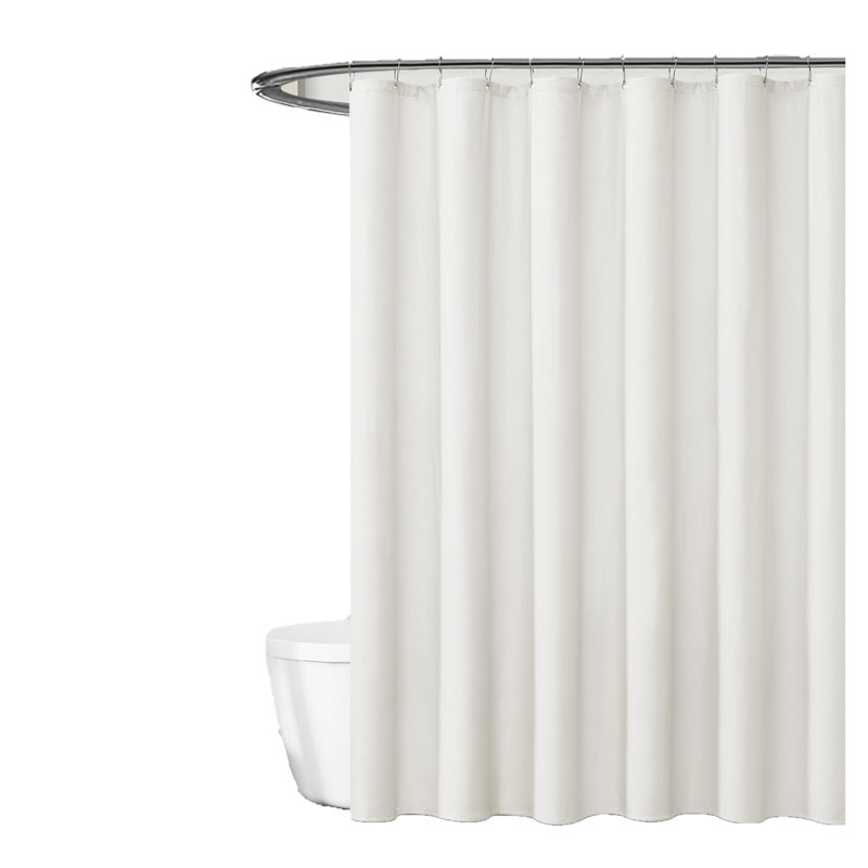 Rideau de douche simple Hoisington, Blanc