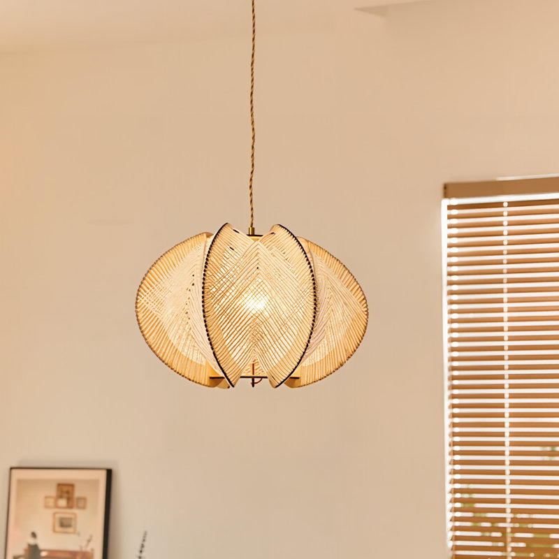 Casica 1 - Light Rattan Single Pendant, 19.68" H x 19.68" W x 19.68" D