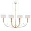 Lustre linéaire à 6 lumières 48 "Molvene-124485657-124485659