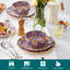 Porcelain Dinnerware Set 12 Pieces , Multicolour Set, For 4 Person, In Bohemian Style-123687067