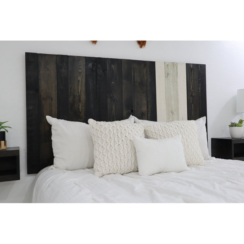 Davel Solid Wood Headboard, Full / Double, Noir Mix