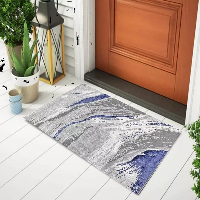 Abstract Shag Area Rug, Rectangle 60 x 110 cm