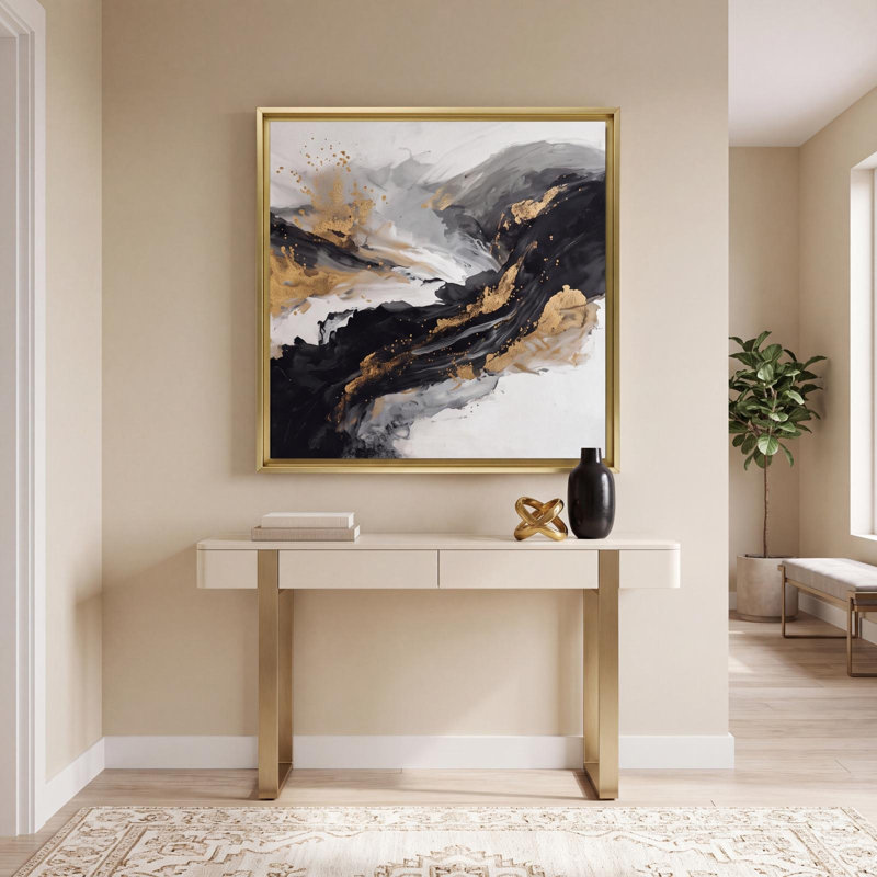 Gilded Surge, 30" H x 30" W
