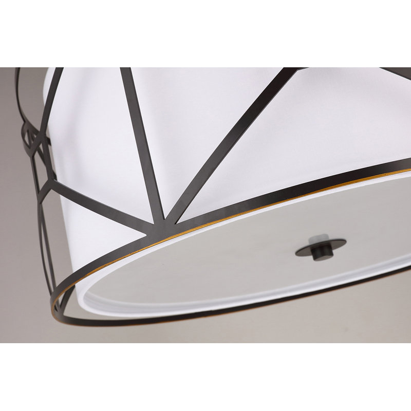 Hultgren 3 - Light Dimmable Drum Chandelier, 8.5" H x 17" W x 17" D, Satin Nickel
