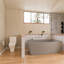Baignoire de trempage en pierre 71 po x 35,4 po
