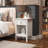  One Drawer End Table/Nightstand - White-694660314