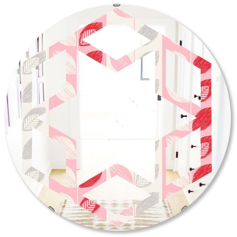 Miroir mural Botanical Design I, 31,5 po x 31,5 po