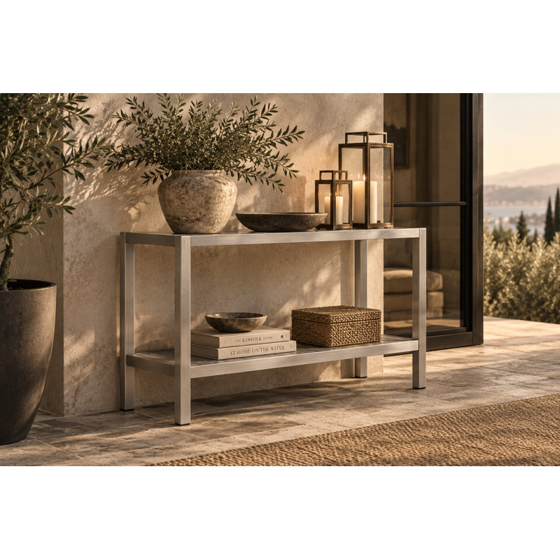 Joseph Outdoor Buffet & Console Table, Silver, Silver