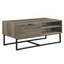 Table basse Homare en chêne rustique et finition noire