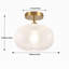 Plafonnier semi-encastré doré, luminaires de couloir, luminaire de plafond rétro, plafonnier en verre globe, plafonnier suspendu, éclairage de maison de campagne pour entrée de salle de bain