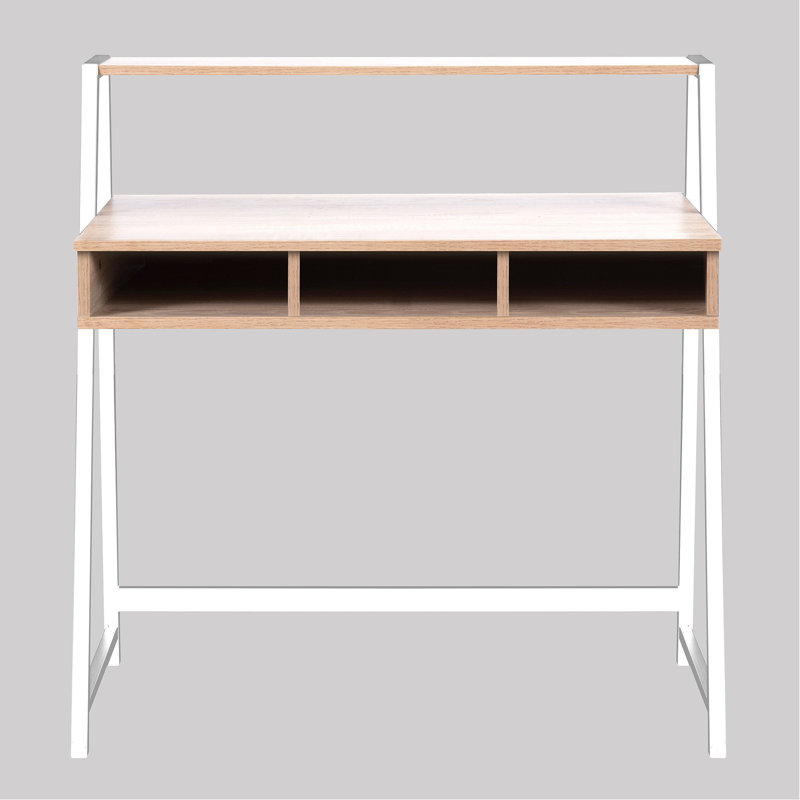 Rhine Computer Desk, White, Oak