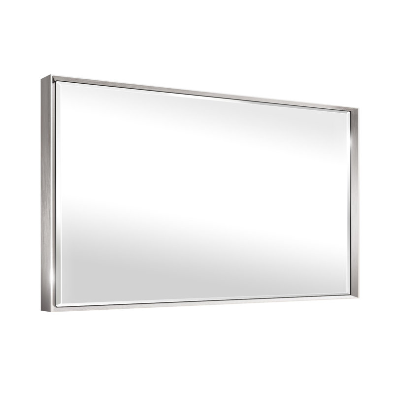 Miroir de salle de bain mural Lohoski, Argent, 24 po x 48 po
