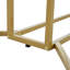 Beya Rectangular Faux Marble Top Dining Table with Iron Base-1582758717