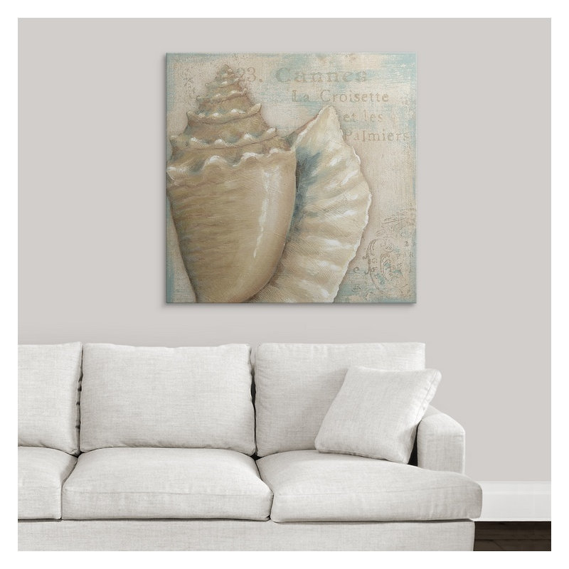« iii », reproduction d’impression sur brissonnet, A La Plage, H 35 po x l 35 po x P 1,5 po, Toile
