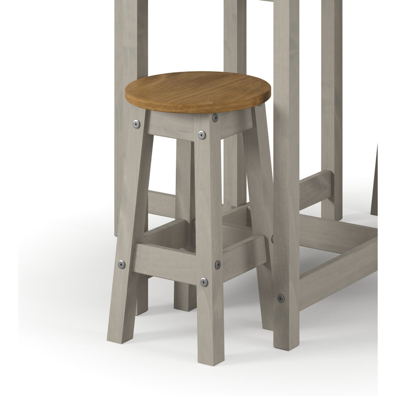 Starr Solid Wood Counter Stool, Grey