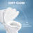 Elongated Open Front Slow Close Toilet Seat with Lid