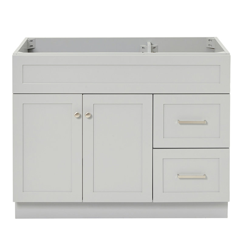Base de meuble-lavabo double 42 po Paulla, gris