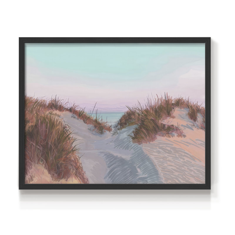 Dunes at Dawn I -Framed Print - Restickable, H 8 po x l 10 po, Noir, noir, noir, noir
