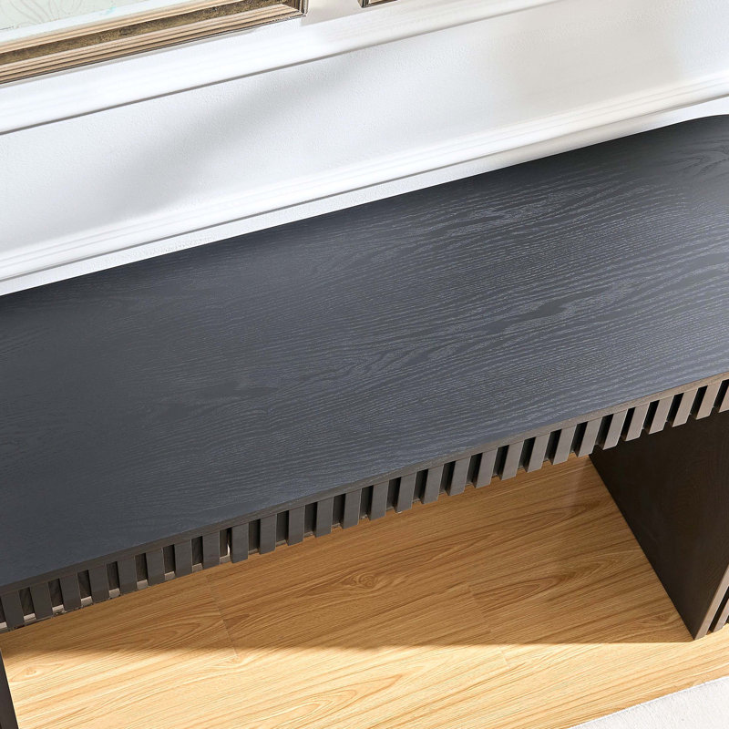 Console moderne 59,05 "avec tiroir, design à rayures verticales unique pour l'entrée, le salon, le couloir, le vestibule et le bureau