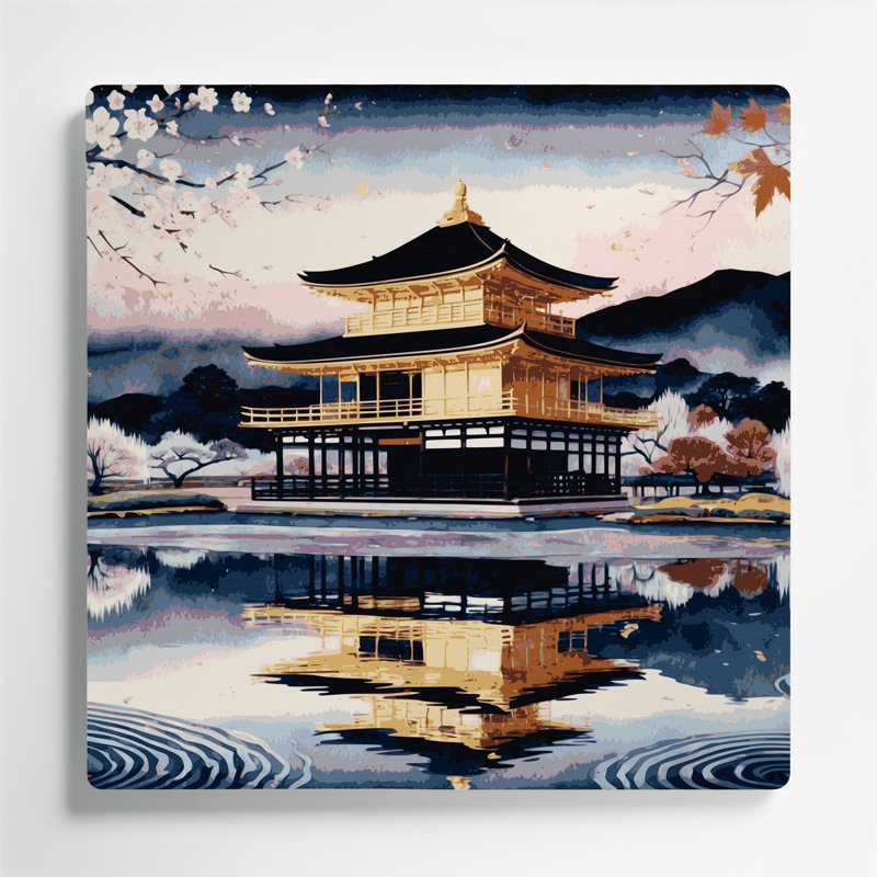 Art mural gris en villes, villes, Japon, H 12 po x l 12 po