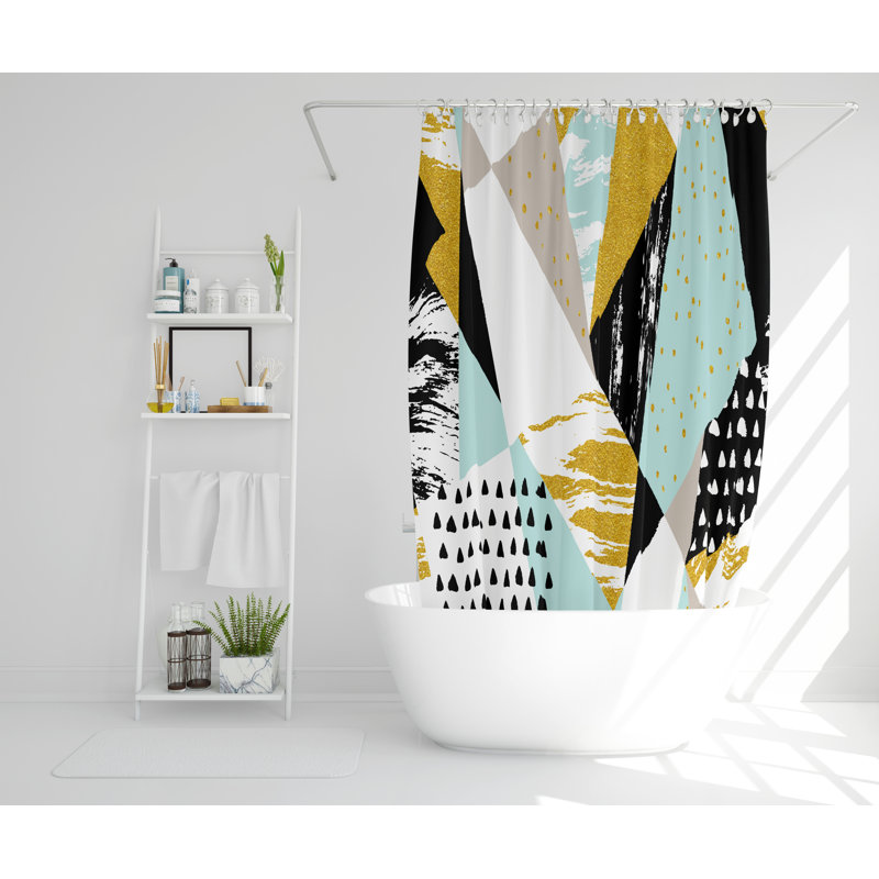 Beckett Polyester Shower Curtain Set, 168cm H x 168cm W