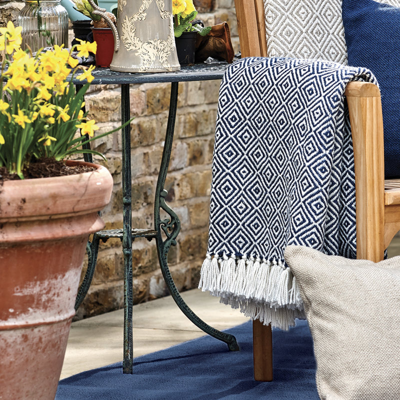 Stauton Throw Blanket, Navy