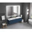 Miroir de salle de bain 60 po x 48 po à DEL avec façade et rétroéclairage, miroir de meuble-lavabo mural avec cadre en aluminium, antibuée, mémoire, 3 couleurs, gradation continue-1599367586-1599367587