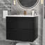 Meuble-lavabo flottant mural 24 po avec évier en céramique et tiroirs 24 po Black-107169305-107169304