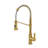  Commercial Style 2-Function Single Handle Pull Down Kitchen Faucet with LED Base-103691039