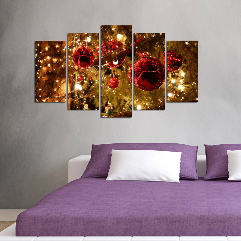 Ensemble de 5 photos sur toile tendue