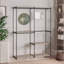 Anghel Industrial Rustic Open Wardrobe Garment Rail With Storage Shelves